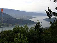 The top of the Forclaz, looking down on Lake Annecy