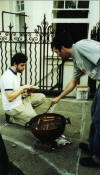 BBQ in front of the flat.jpg (27120 bytes)