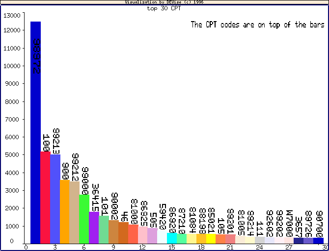 Top 30 CPT codes.