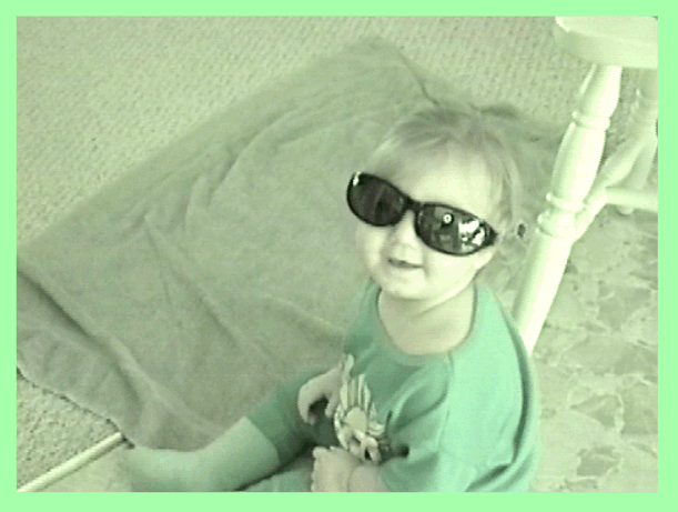 My niece Sarah doing her Bad to the Bone thing.