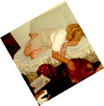 Mom and her dog, Heather.