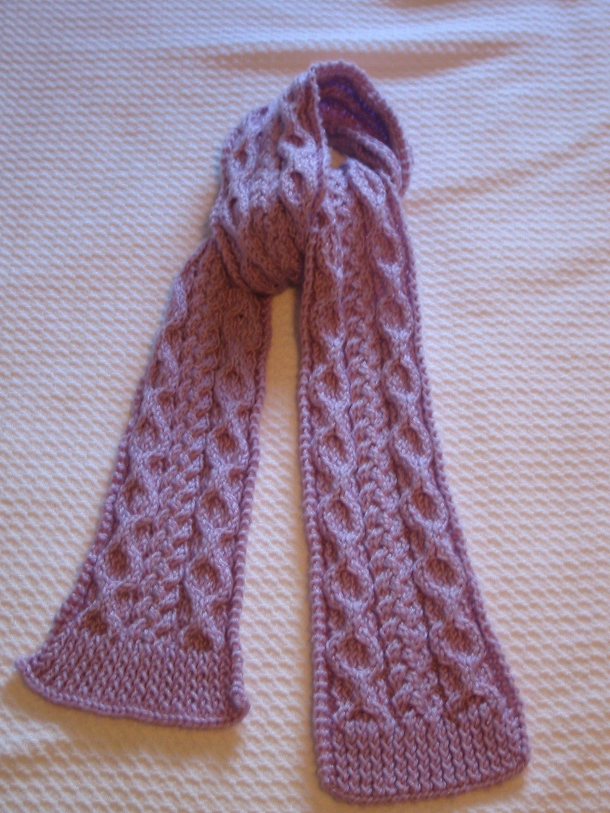 Aran Knit Vest and Scarf Pattern- free knitting patterns