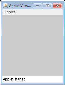 empty window with title Applet Viewer
