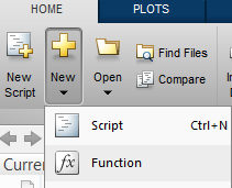 File -> New -> Function