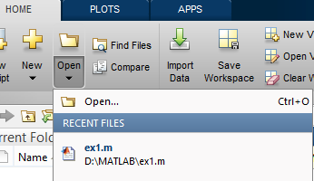 File -> Open -> M-File