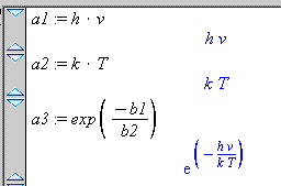 Shows that the results for a3 have the expressions saved as a1 and a2 in their respective places.