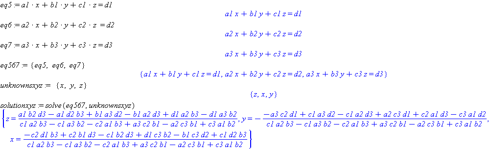 very complex symbolic expressions for the solution
