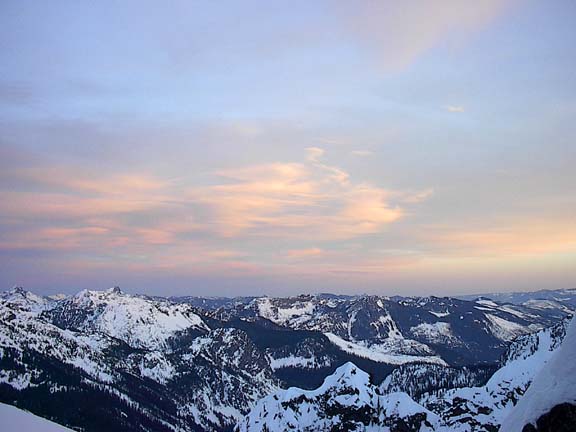 The evening sky from the top