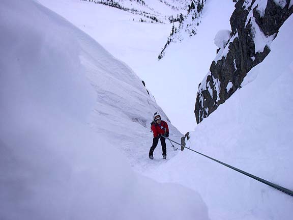 Kevin making the final rappell