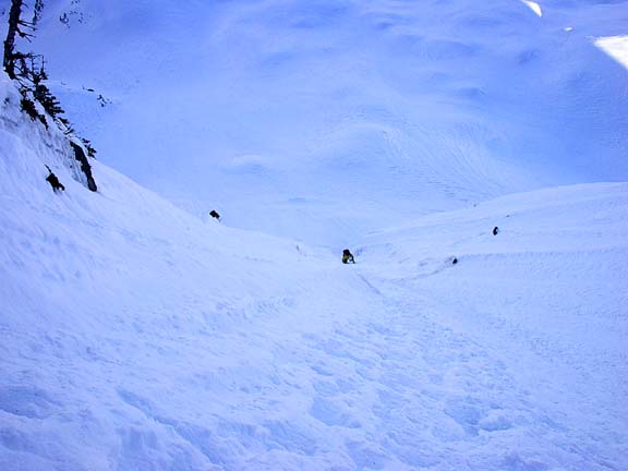 Looking down from the top of pitch two