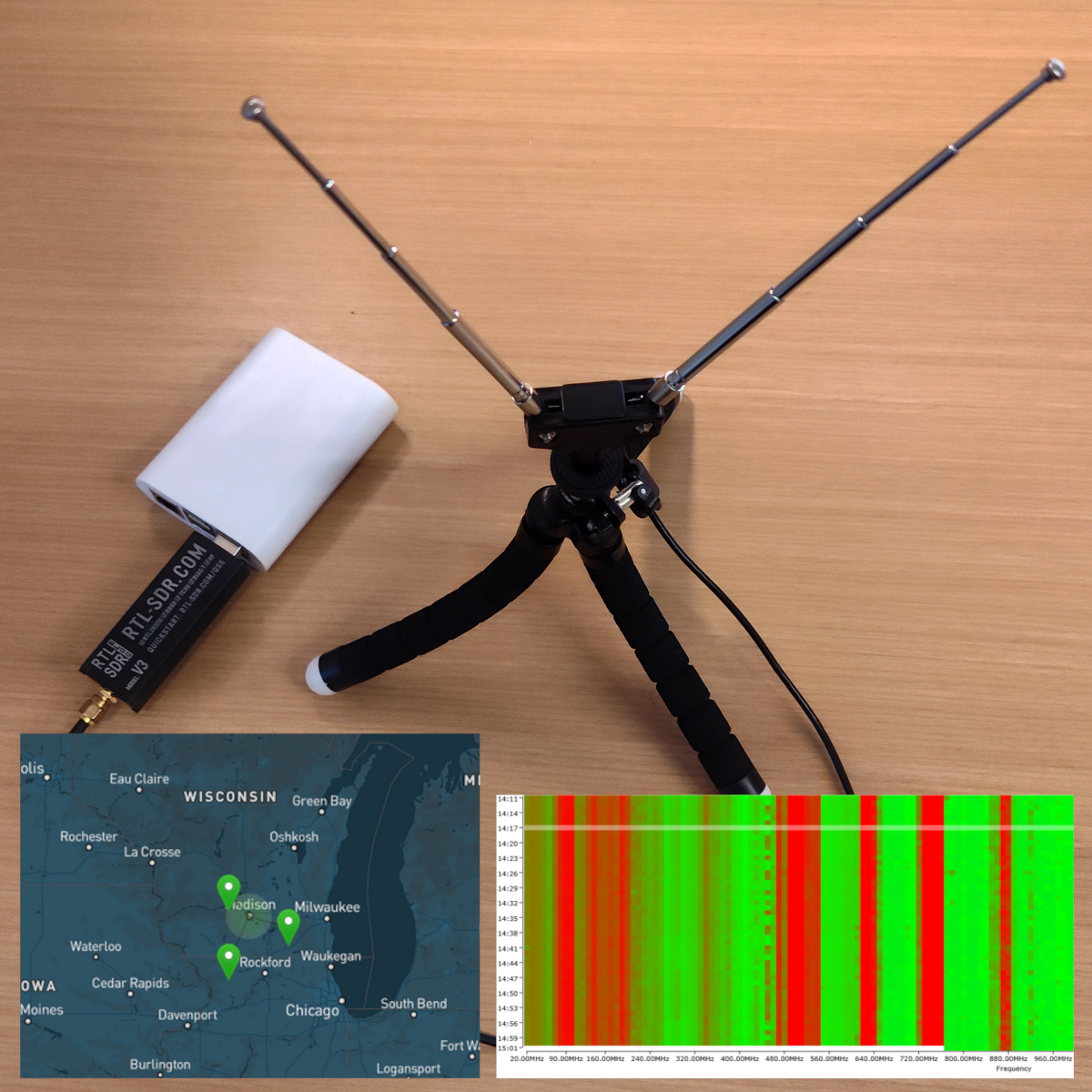 Map in augmented reality with navigation aids