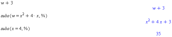 shows results of using the % symbol