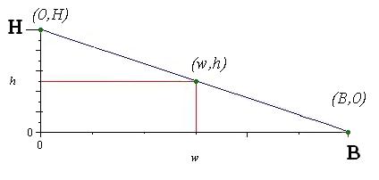 rectangle inside right triangle
