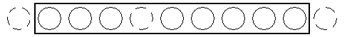 9 position bar with a hole (fictitious point) at position 5