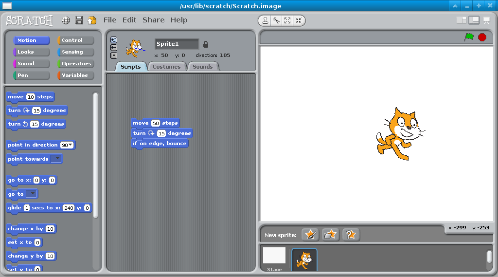 example motion script