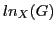 $\displaystyle ln_X(G)$