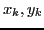 $ x_k, y_k$