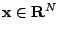 $ {\bf x}
\in {\bf R}^N$