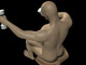 Weightlifting animation, high coactivation (back view)