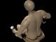 Weightlifting animation, low coactivation (back view)