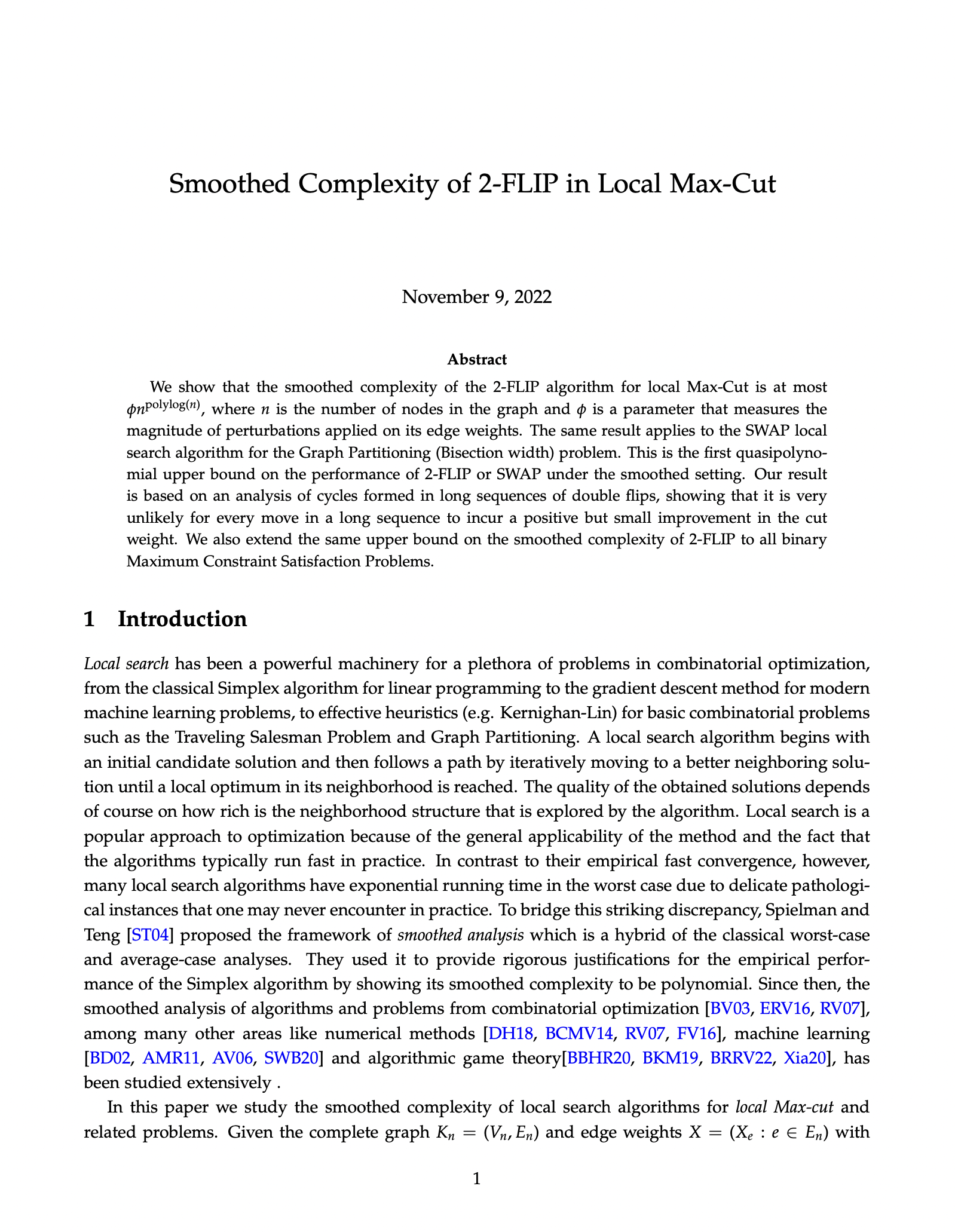 Smoothed Complexity of SWAP in Local Graph Partitioning