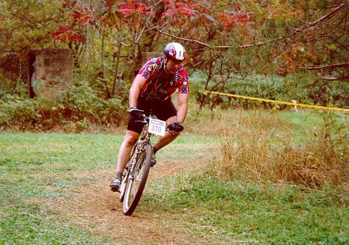 Kent racing his mountain bike